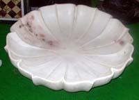 marble lotus plates bowls