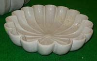 marble lotus plates bowls