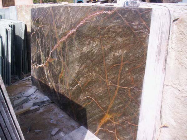 Rain forest Marble Bidasar Brown and RainForest Green