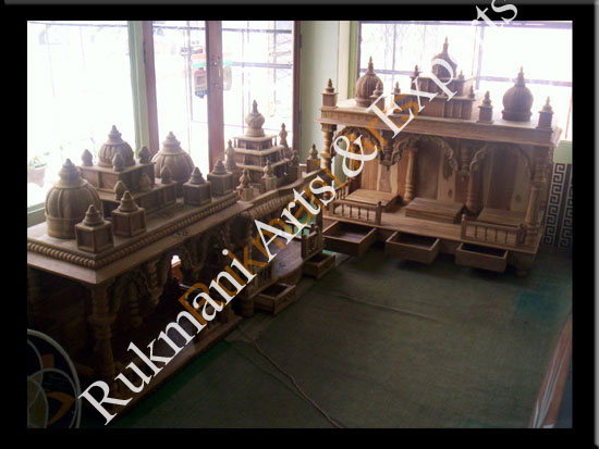 Teak wood Pooja Temple / Puja Mandir mandap Models designs