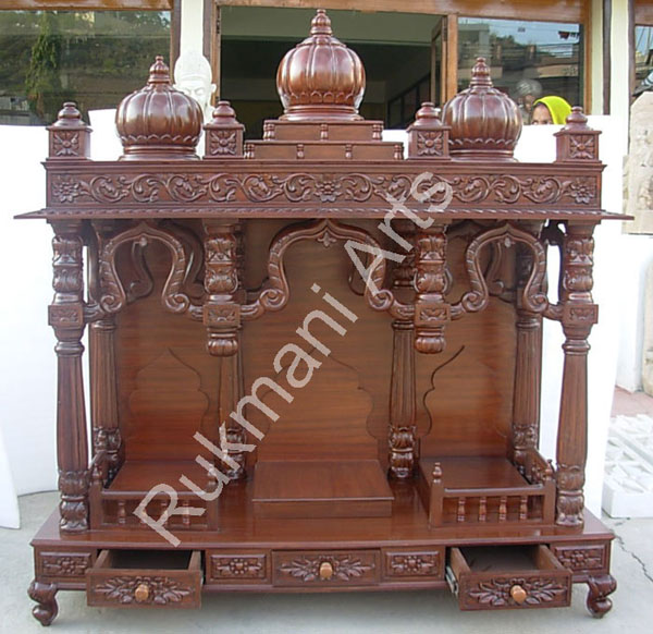 Teak wood Pooja Temple / Puja Mandir mandap Models designs